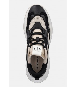 Кроссовки женские черно-бежевые XDX120 Armani Exchange  2 - Respected-Person
