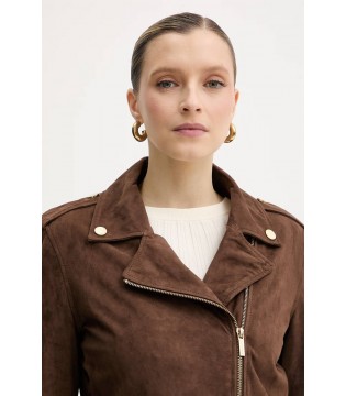 Косуха жіноча замшева коричнева XW001924 Armani Exchange 4 - Respected-Person