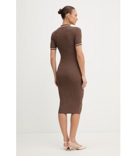 Платья женское трикотажное миди шоколадное XW002244 Armani Exchange 1 - Respected-Person