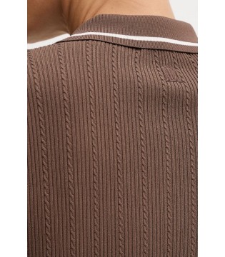 Сукня трикотажна жіноча міді шоколадне XW002244 Armani Exchange 3 - Respected-Person