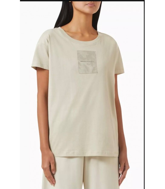 Футболка женская принтованная оливковая XW002338 Armani Exchange - Respected-Person