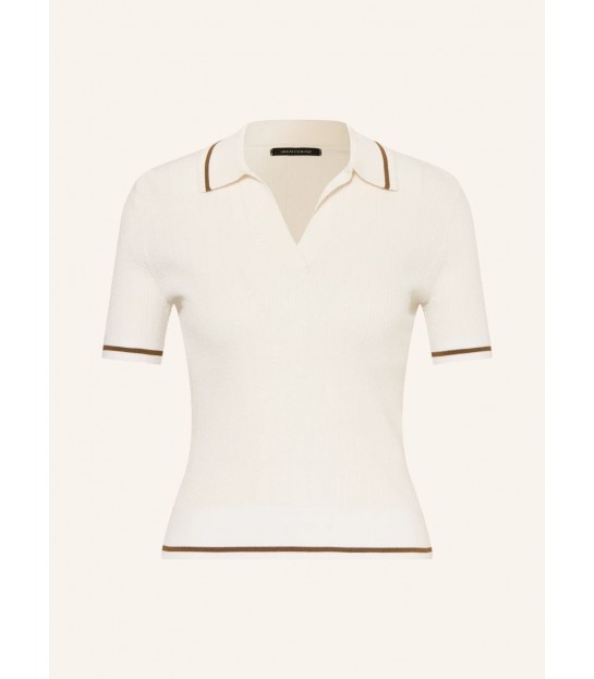 Женское трикотажное поло молочное  XW001897 Armani Exchange - Respected-Person