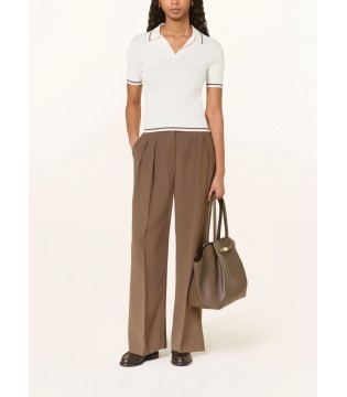 Женское трикотажное поло молочное  XW001897 Armani Exchange 1 - Respected-Person