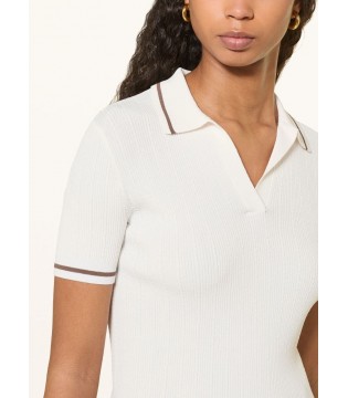 Женское трикотажное поло молочное  XW001897 Armani Exchange 3 - Respected-Person