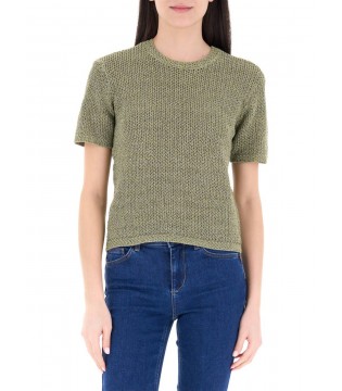 Блуза женская трикотажная оливковая XW001895 Armani Exchange  4 - Respected-Person