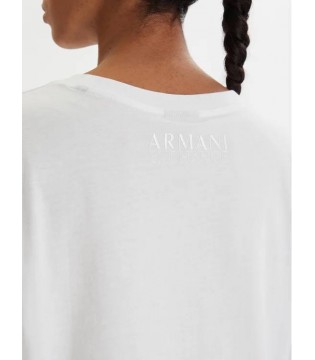 Футболка женская укороченная белая XW001836 Armani Exchange  2 - Respected-Person