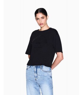 Футболка женская укороченная черная  XW002335a Armani Exchange 1 - Respected-Person