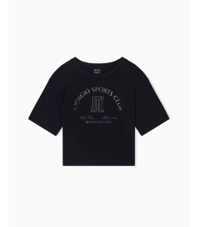 Футболка женская укороченная черная  XW002335a Armani Exchange - Respected-Person