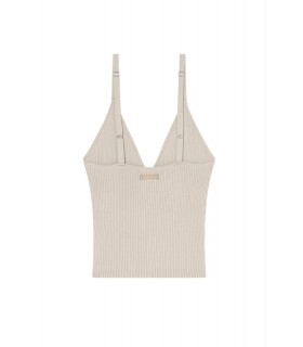 Майка женская в рубчик бежевая XW001902 Armani Exchange  1 - Respected-Person