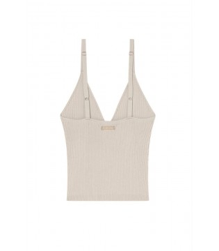 Майка женская в рубчик бежевая XW001902 Armani Exchange  1 - Respected-Person