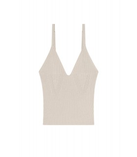 Майка женская в рубчик бежевая XW001902 Armani Exchange  - Respected-Person