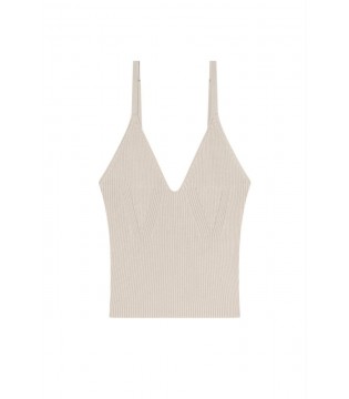 Майка женская в рубчик бежевая XW001902 Armani Exchange 