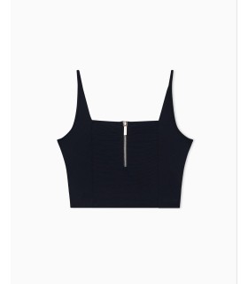 Майка-топ женская на молнии черная XW002057 Armani Exchange  - Respected-Person