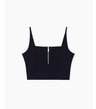 Майка-топ женская на молнии черная XW002057 Armani Exchange 