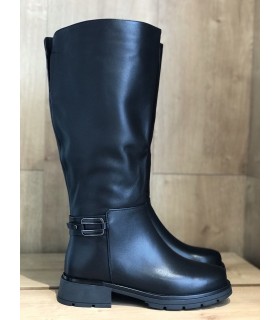 Сапоги женские широкая голень черные 180148 Турция  - Respected-Person