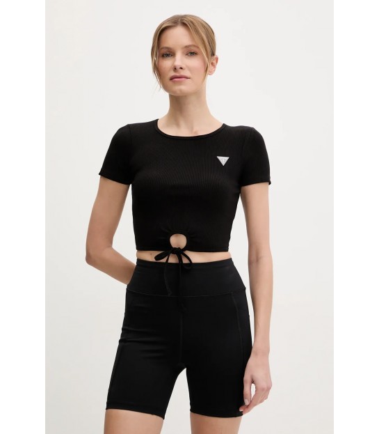 Топ в рубчик с завязкой черный V5GP14KCRS2 5142 Guess - Respected-Person