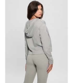 Спортивна кофта в рубчик сіра жіноча Guess 1 - Respected-Person