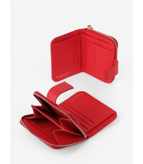 Кошелек маленький с натуральной кожи красный WWA0503 Gironacci  1 - Respected-Person