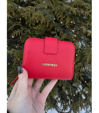 Кошелек маленький с натуральной кожи красный WWA0503 Gironacci  2 - Respected-Person