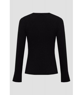 Женская кофта в рубчик черная W6YR09Z0948a Guess  1 - Respected-Person