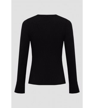 Женская кофта в рубчик черная W6YR09Z0948a Guess  1 - Respected-Person
