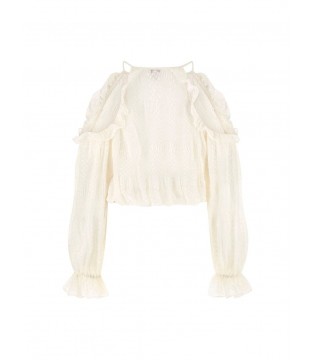 Блуза жіноча шифон молочна W6GH61W2041 6612041 Guess 1 - Respected-Person