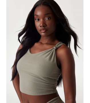 Топ женский оливковый с драпировкой  W5GP22KAQL2 5222 Guess 2 - Respected-Person