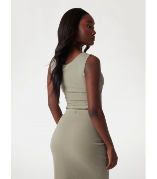 Топ женский оливковый с драпировкой  W5GP22KAQL2 5222 Guess 3 - Respected-Person