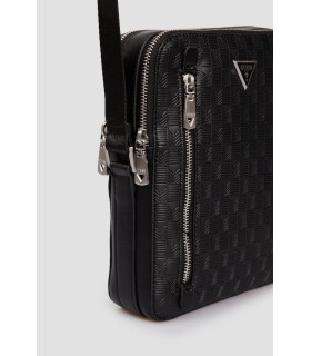 Сумка мужская черная с тиснением HMTODEP5118 Guess  1 - Respected-Person