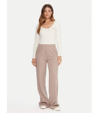 Боди женский молочный с коричневым лого  V5BP09KCBF1 5091a Guess  1 - Respected-Person