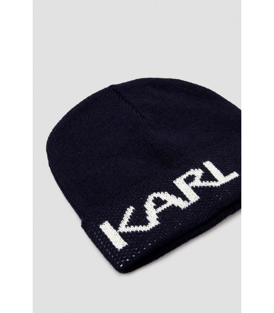 Шапка синяя 805601-544322 Karl Lagerfeld  - Respected-Person