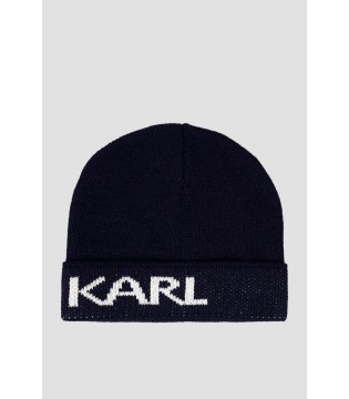 Шапка синяя 805601-544322 Karl Lagerfeld  2 - Respected-Person