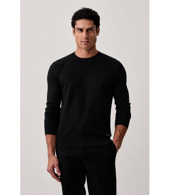 Свитер мужской из шерсти черный 655014-564303 Karl Lagerfeld  - Respected-Person