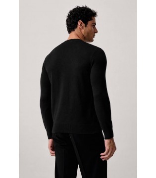 Свитер мужской из шерсти черный 655014-564303 Karl Lagerfeld  1 - Respected-Person
