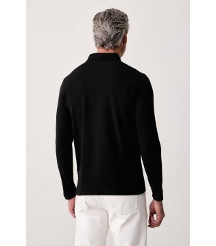 Мужское поло черное 745019-564235 Karl Lagerfeld  2 - Respected-Person