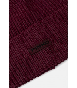 Шапка женская трикотажная бургунди 105993b PINKO  2 - Respected-Person