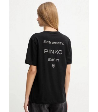 Футболка женская с надписью черная 105526 PINKO 2 - Respected-Person