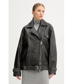 Жіноча куртка з вінтажної шкіри чорна 105369 PINKO - Respected-Person