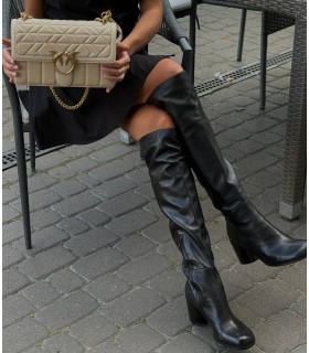 Ботфорты женские черные на каблуке  9428 Fru.it - Respected-Person