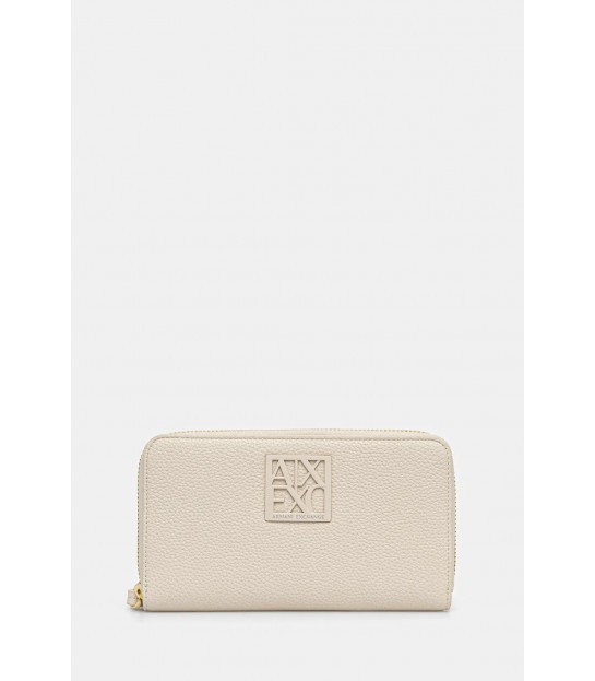 Кошелек женский с квадртаным лого бежевый XW000361 Armani Exchange - Respected-Person