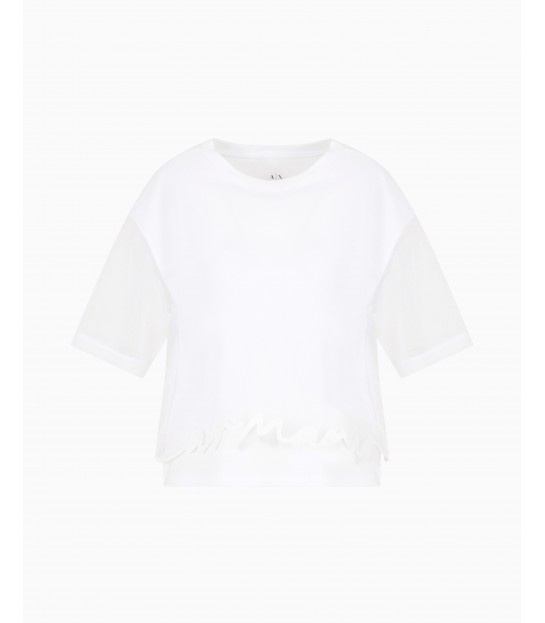 Футболка з сіткою біла жіноча XW000541a Armani Exchange - Respected-Person