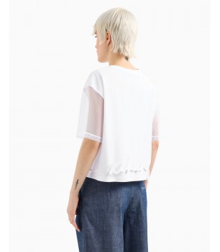 Футболка з сіткою біла жіноча XW000541a Armani Exchange 3 - Respected-Person