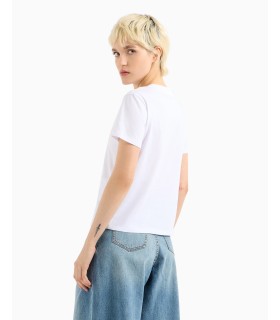 Футболка жіноча біла з надписом "Maybe not" XW000543 Armani Exchange 1 - Respected-Person