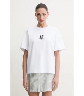 Футболка жіноча біла з вишитим лого XW001182a Armani Exchange - Respected-Person