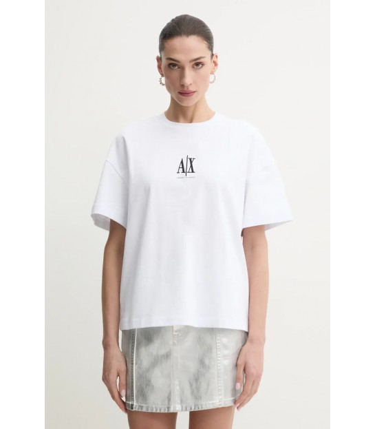 Футболка жіноча біла з вишитим лого XW001182a Armani Exchange - Respected-Person