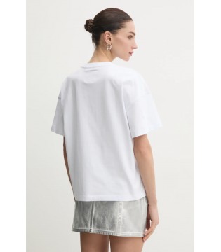 Футболка жіноча біла з вишитим лого XW001182a Armani Exchange 1 - Respected-Person