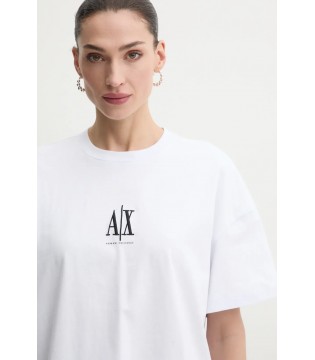Футболка жіноча біла з вишитим лого XW001182a Armani Exchange 2 - Respected-Person