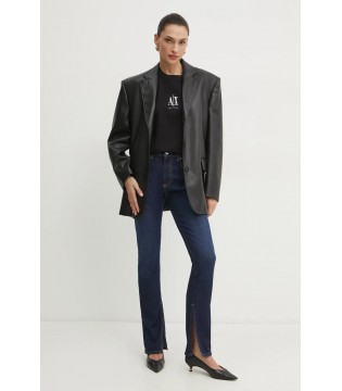 Футболка жіноча чорна з вишитим лого XW001182 Armani Exchange 4 - Respected-Person