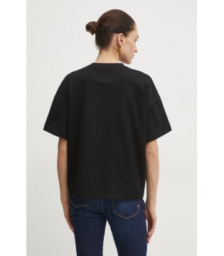 Футболка жіноча чорна з вишитим лого XW001182 Armani Exchange 1 - Respected-Person