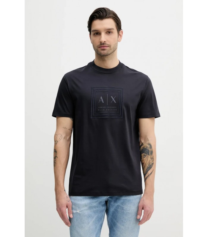 Футболка мужская с вышитым лого синяя XM000358 Armani Exchange Футболка мужская с вышитым лого синяя XM000358 Armani Exchange